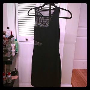 Express Bodycon Dress with Mesh Cutouts